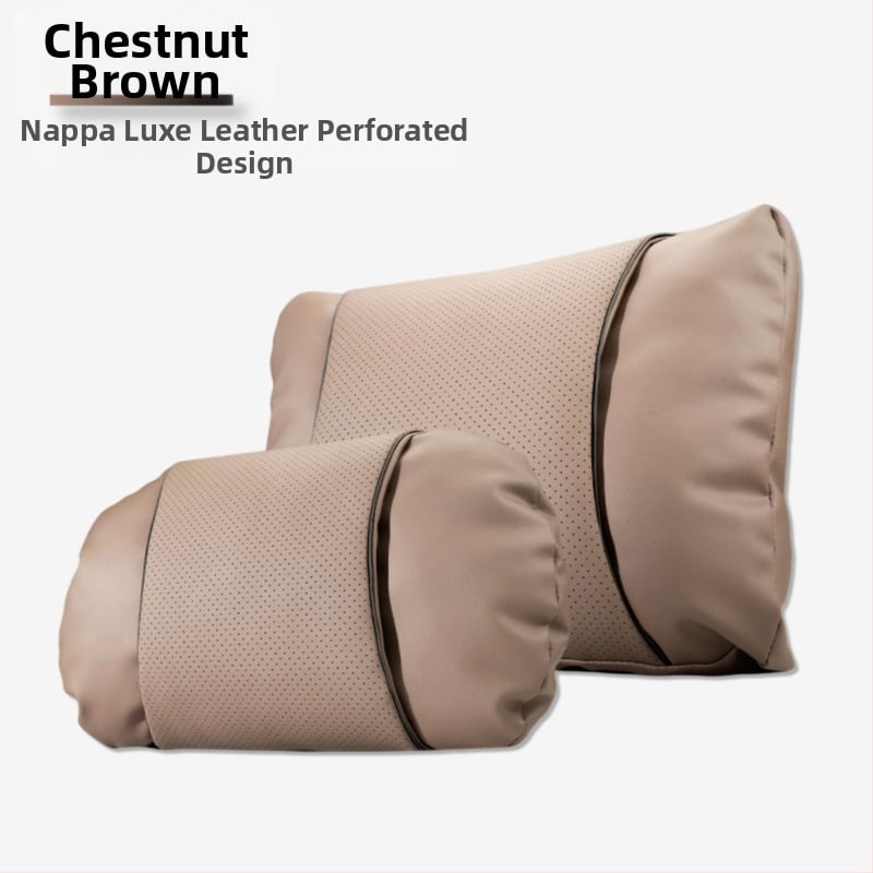 Automašīnas galvas balsta spilvens ar Nappa ādu, pildījums no mākoņu kokvilnas, universāla saskaņošana, pielāgojams