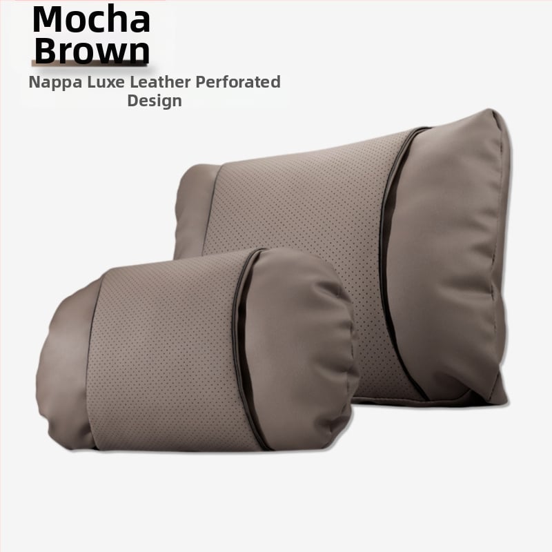 Automašīnas galvas balsta spilvens ar Nappa ādu, pildījums no mākoņu kokvilnas, universāla saskaņošana, pielāgojams