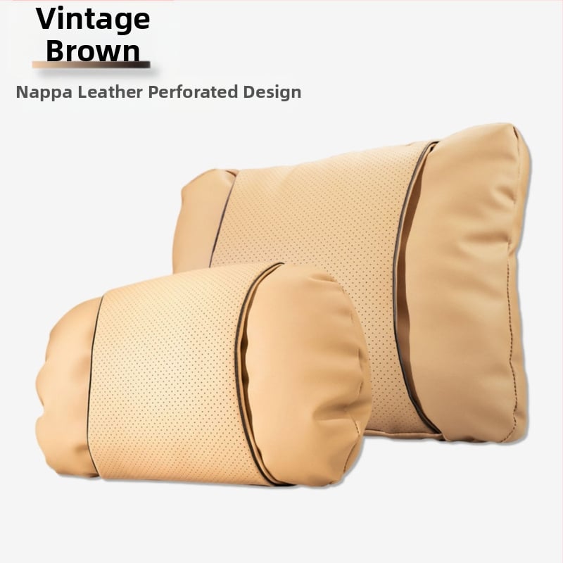 Automašīnas galvas balsta spilvens ar Nappa ādu, pildījums no mākoņu kokvilnas, universāla saskaņošana, pielāgojams