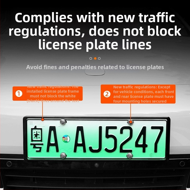 Xiaomi YU7 reģistrācijas numura rāmis - nerūsējošs tērauds, mūsdienīgs dizains, modelis 1258, saderīgs ar YU7