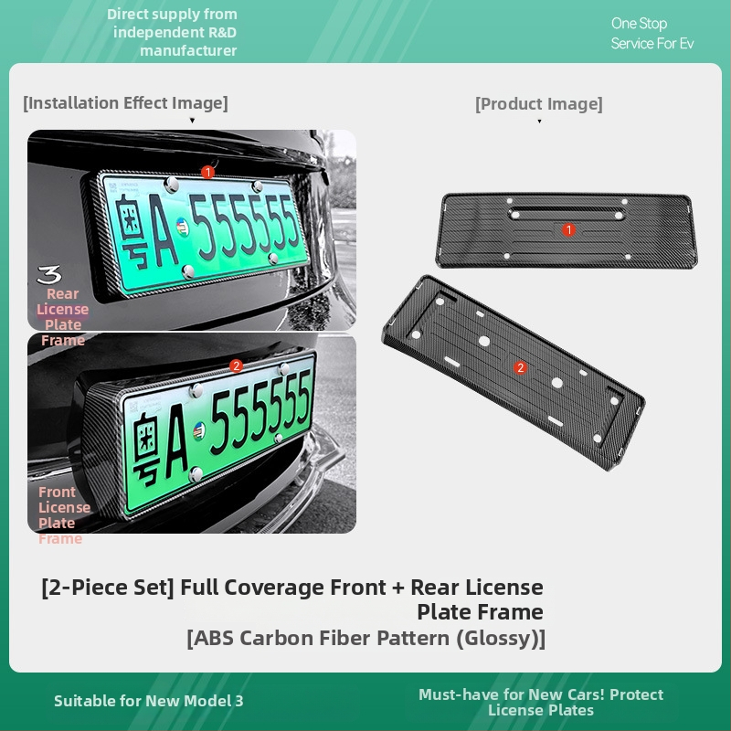 Tesla Model Y3/YL numerio rėmelis, montavimo priedas, be pritaikymo
