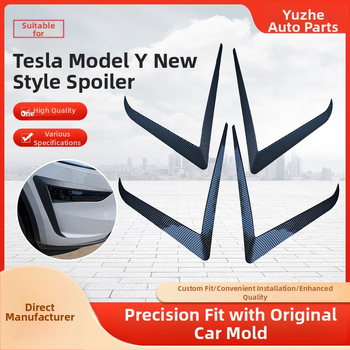 Tesla Model Y/Model 3: dekoratyvinis priekinio bamperio miglos žibintų rėmelis su antakių apvadu, pritaikomas, anglies pluošto raštas