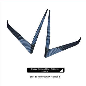 Tesla Model Y/Model 3: dekoratyvinis priekinio bamperio miglos žibintų rėmelis su antakių apvadu, pritaikomas, anglies pluošto raštas
