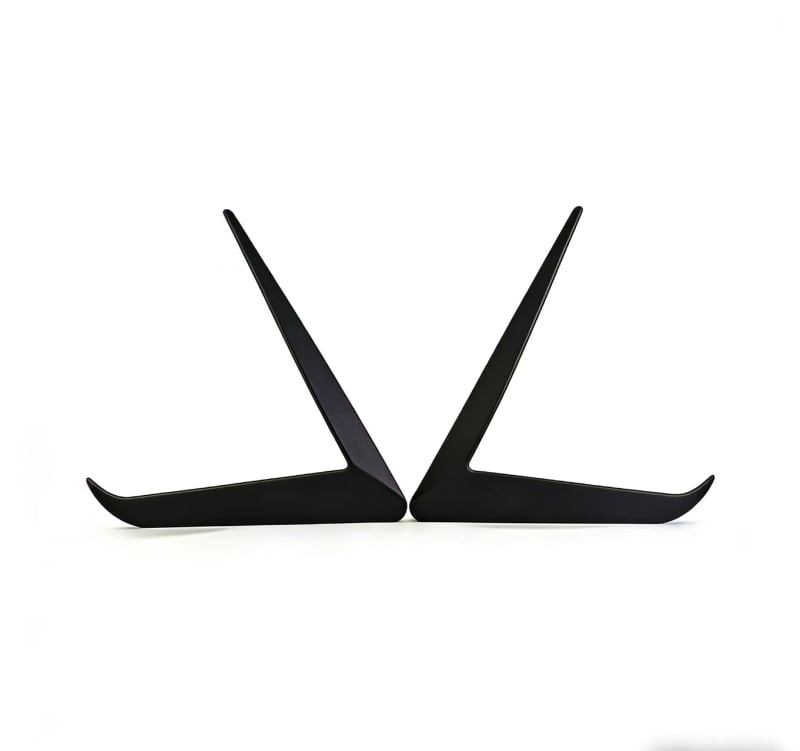 Tesla Model Y/Model 3: dekoratyvinis priekinio bamperio miglos žibintų rėmelis su antakių apvadu, pritaikomas, anglies pluošto raštas