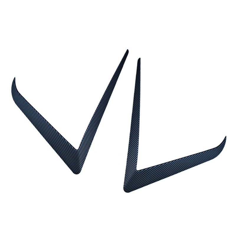 Tesla Model Y/Model 3: dekoratyvinis priekinio bamperio miglos žibintų rėmelis su antakių apvadu, pritaikomas, anglies pluošto raštas