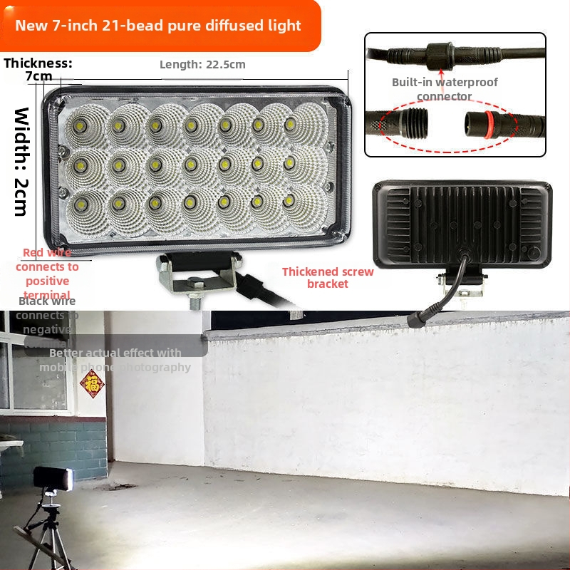 Kaevuri esilatern – kõrge heledusega difuusne kiirgus raske tehnika jaoks