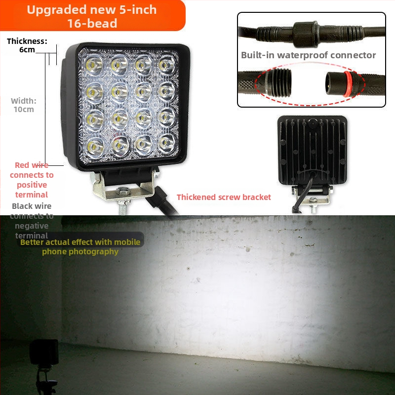 Kaevuri esilatern – kõrge heledusega difuusne kiirgus raske tehnika jaoks