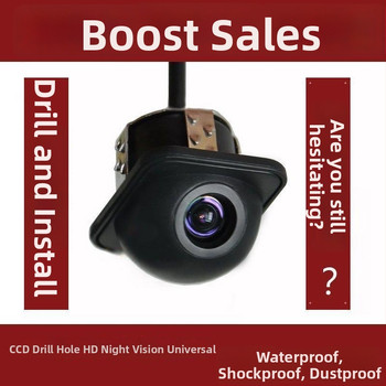 Universális autóba való hátsó kamera napellenzőre szerelve, éjszakai látás, HD, vízálló, CCD/AHD