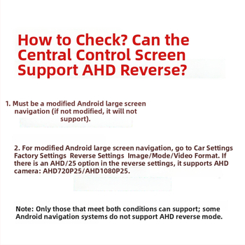 Universális autóba való hátsó kamera napellenzőre szerelve, éjszakai látás, HD, vízálló, CCD/AHD