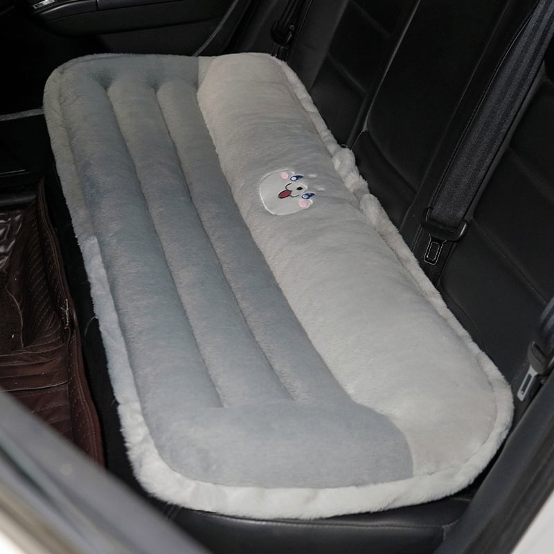 Automobiļa sēdekļa spilvens no pūka ziemai, vienas daļas dizains, universāls visiem četriem sezonām, integrēta jostas atbalsta, mīļa dzīvnieku raksts