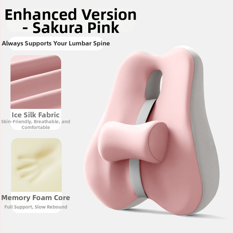 Perna lombară pentru șezut – umplutură din spumă cu memorie, suport lombar, model solid, stil modern