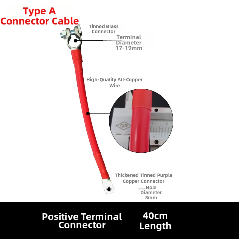 Baide Hardware GSA-001 Automobiļa akumulatora termināla pagarinājuma vads akumulatora savienojumiem (paralēli/seriāli) ar noplūdes aizsardzību