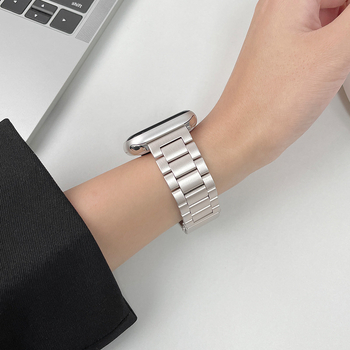 Curea de ceas din oțel inoxidabil pentru Huawei și Apple, cataramă pliabilă, lățime 20 mm, stil modern, lansare în 2025