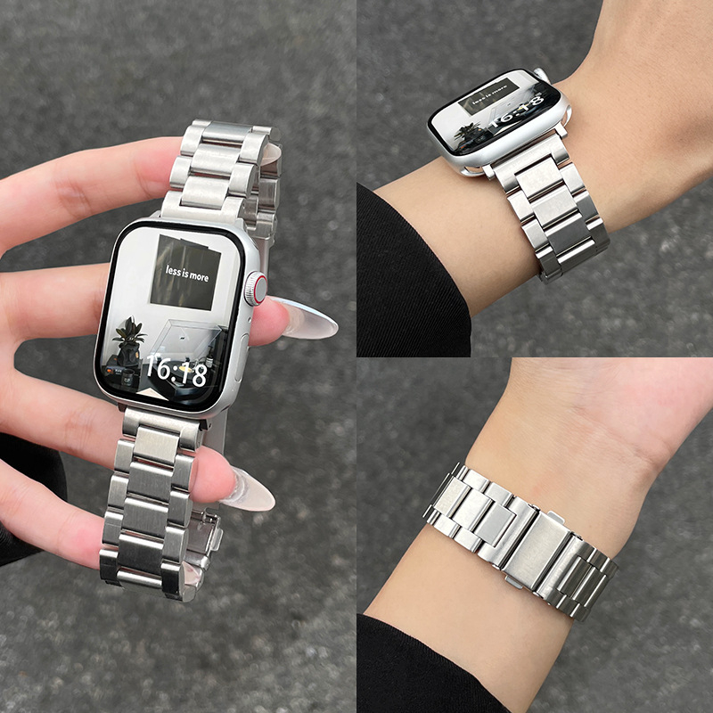 Curea de ceas din oțel inoxidabil pentru Huawei și Apple, cataramă pliabilă, lățime 20 mm, stil modern, lansare în 2025