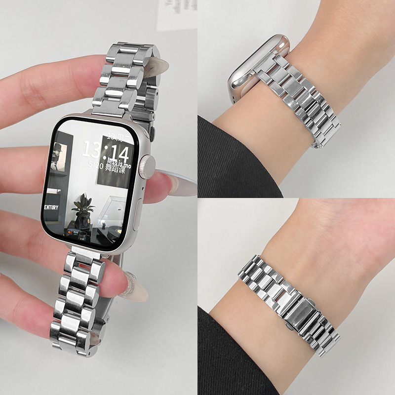 Curea de ceas din oțel inoxidabil pentru Huawei și Apple, cataramă pliabilă, lățime 20 mm, stil modern, lansare în 2025