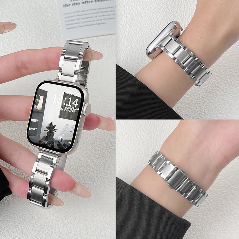 Curea de ceas din oțel inoxidabil pentru Huawei și Apple, cataramă pliabilă, lățime 20 mm, stil modern, lansare în 2025