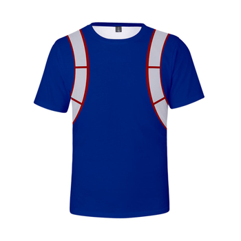 Дамска ежедневна тениска с къс ръкав, кръгло деколте и дизайн с печат — полиестерна материя