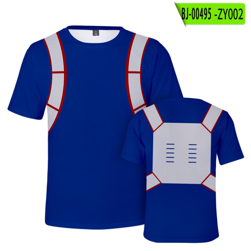 Дамска ежедневна тениска с къс ръкав, кръгло деколте и дизайн с печат — полиестерна материя