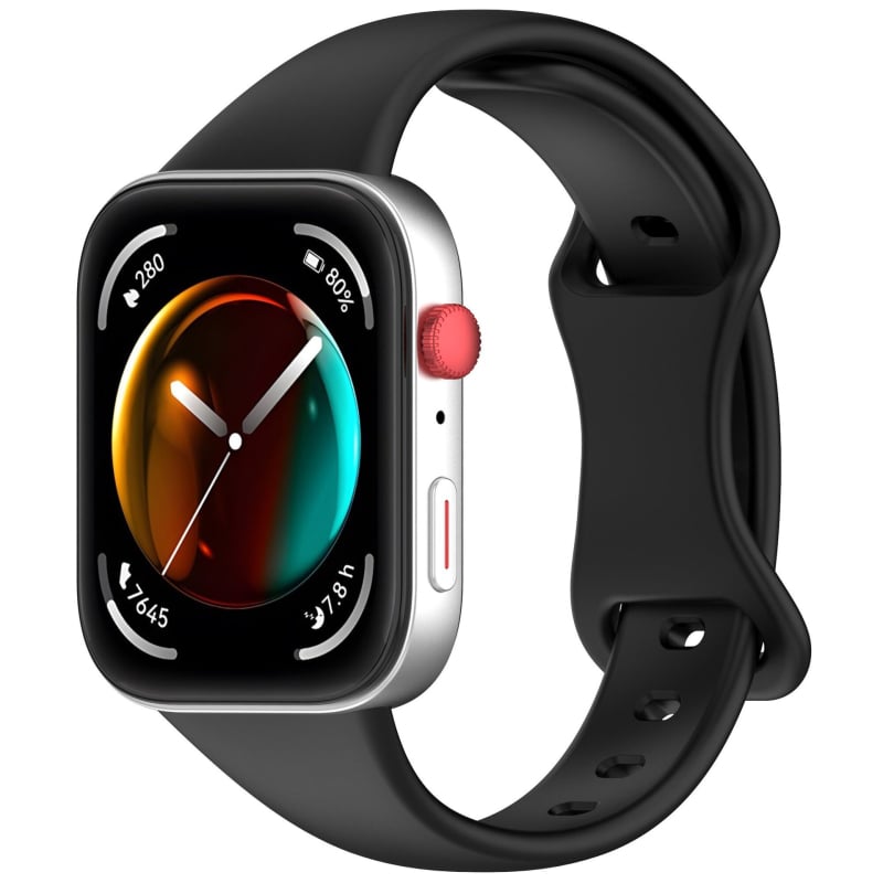 Silikonska narukvica za Huawei Fit4 i Huawei Watch Fit3 s leptir kopčom, izrađena od silikona, kompatibilna s Fit4/Watch Fit3, težina oko 13 g.