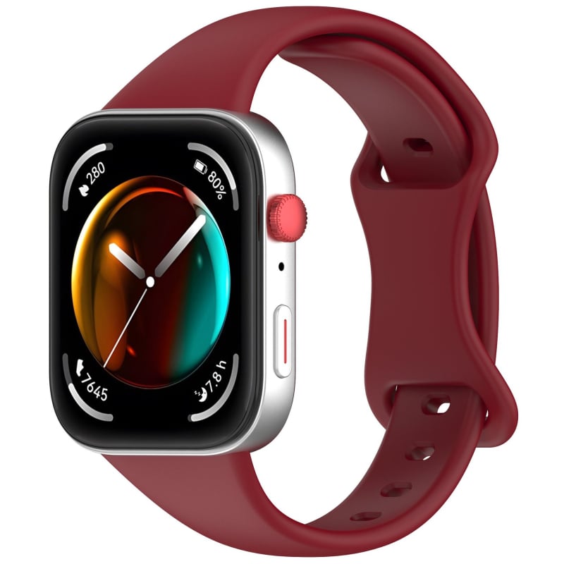 Silikonska narukvica za Huawei Fit4 i Huawei Watch Fit3 s leptir kopčom, izrađena od silikona, kompatibilna s Fit4/Watch Fit3, težina oko 13 g.