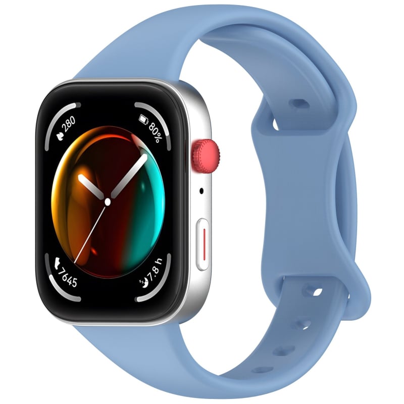 Silikonska narukvica za Huawei Fit4 i Huawei Watch Fit3 s leptir kopčom, izrađena od silikona, kompatibilna s Fit4/Watch Fit3, težina oko 13 g.