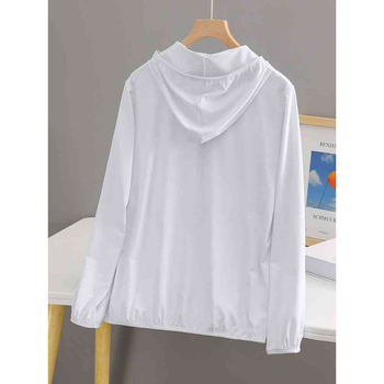 Sievietes UV aizsardzības vējjaka ar kapuci, ātri žūstoša, elpojoša poliester