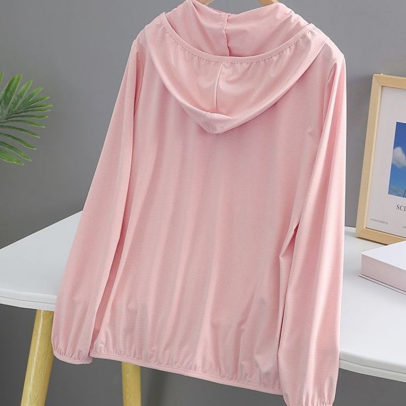 Sievietes UV aizsardzības vējjaka ar kapuci, ātri žūstoša, elpojoša poliester