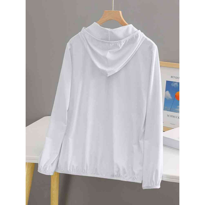 Sievietes UV aizsardzības vējjaka ar kapuci, ātri žūstoša, elpojoša poliester