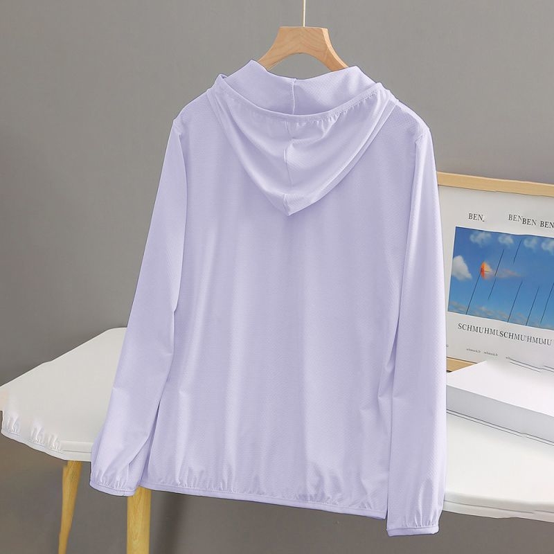 Sievietes UV aizsardzības vējjaka ar kapuci, ātri žūstoša, elpojoša poliester