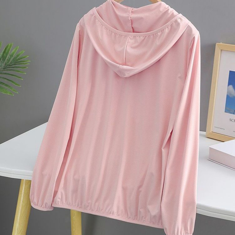 Sievietes UV aizsardzības vējjaka ar kapuci, ātri žūstoša, elpojoša poliester