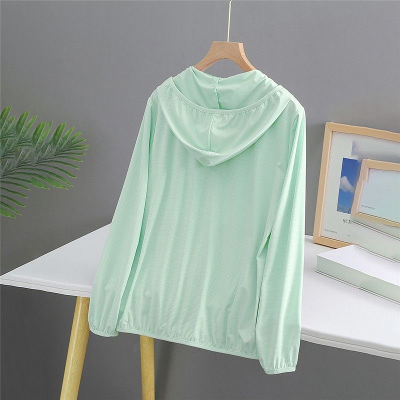 Sievietes UV aizsardzības vējjaka ar kapuci, ātri žūstoša, elpojoša poliester