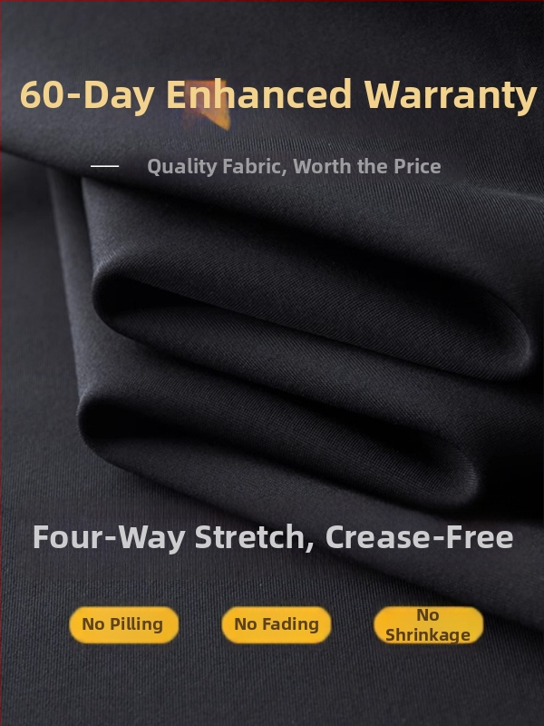 Vīriešu biznesa casual bikses, taisns piegriezums, vidējais jostas augstums, elastīgs audums, rāvējslēdzējs