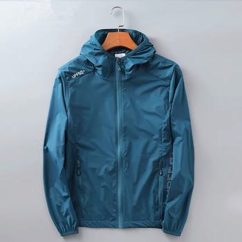 Unisex vasaras ultra plāna UV aizsardzības vēja jaka, neilons, elpojoša, ultra viegla, kapuce, UPF50
