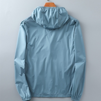 Unisex vasaras ultra plāna UV aizsardzības vēja jaka, neilons, elpojoša, ultra viegla, kapuce, UPF50