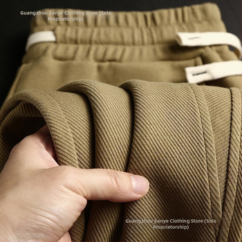 Vīriešu rudens-ziemas brīva piegriezuma sporta bikses ar taisnu piegriezumu, viduklis vidējā, bieza auduma, bambusa šķiedras, elpojošas (viduklis; bieza auduma; bambusa šķiedras; elpojošas)