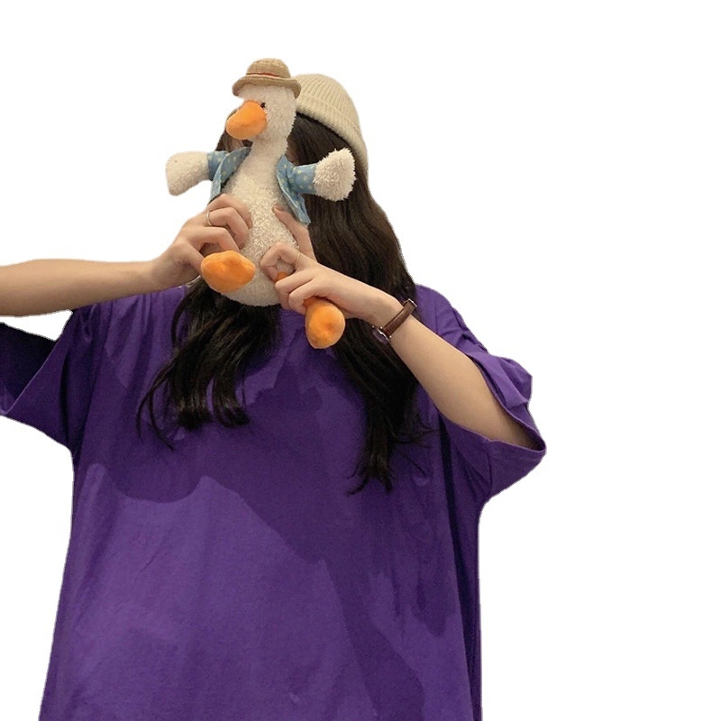 Женска тениска с къс ръкав, свободен силует, кръгло деколте, Milk Silk плат, полиестер ≥95%, едноцветна