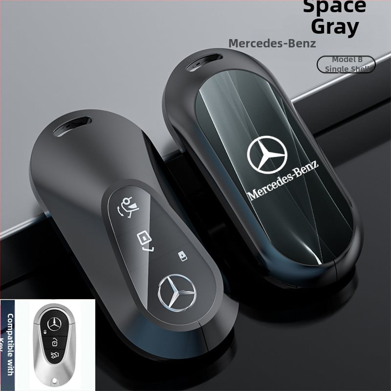 Atslēgu korpuss Mercedes-Benz modeļiem: S‑klase Maybach, C‑klase (C200L), E260L, E300L, GLB, GLC260L; cinka sakausējums; vienkāršs stils