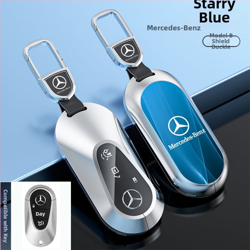 Atslēgu korpuss Mercedes-Benz modeļiem: S‑klase Maybach, C‑klase (C200L), E260L, E300L, GLB, GLC260L; cinka sakausējums; vienkāršs stils