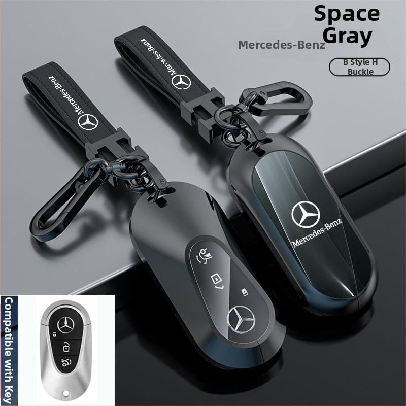Atslēgu korpuss Mercedes-Benz modeļiem: S‑klase Maybach, C‑klase (C200L), E260L, E300L, GLB, GLC260L; cinka sakausējums; vienkāršs stils