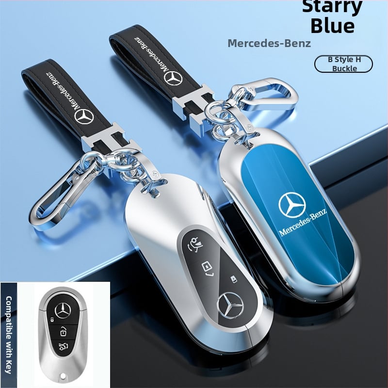 Atslēgu korpuss Mercedes-Benz modeļiem: S‑klase Maybach, C‑klase (C200L), E260L, E300L, GLB, GLC260L; cinka sakausējums; vienkāršs stils