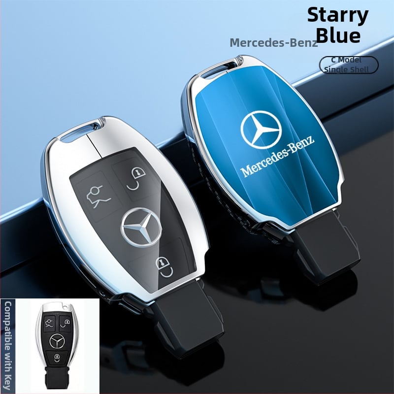 Atslēgu korpuss Mercedes-Benz modeļiem: S‑klase Maybach, C‑klase (C200L), E260L, E300L, GLB, GLC260L; cinka sakausējums; vienkāršs stils