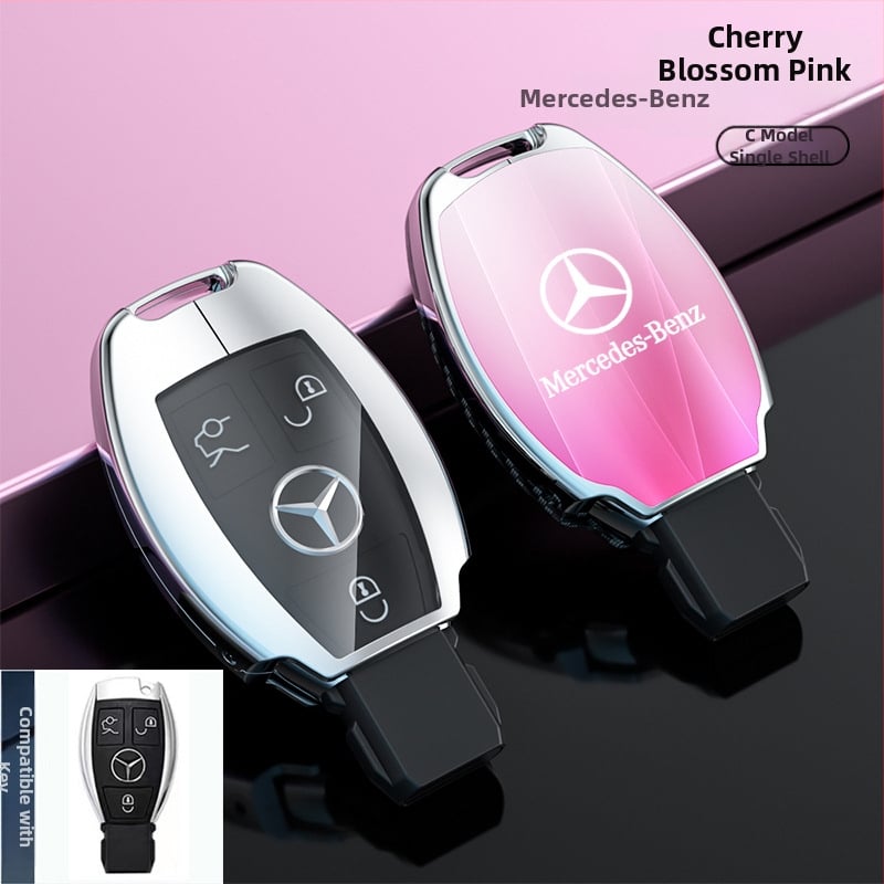 Atslēgu korpuss Mercedes-Benz modeļiem: S‑klase Maybach, C‑klase (C200L), E260L, E300L, GLB, GLC260L; cinka sakausējums; vienkāršs stils