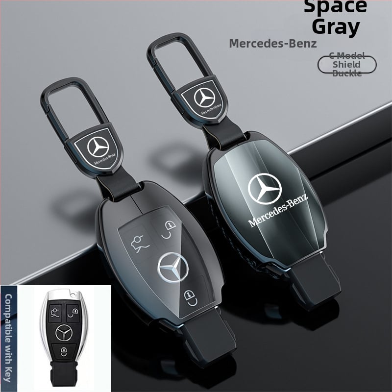 Atslēgu korpuss Mercedes-Benz modeļiem: S‑klase Maybach, C‑klase (C200L), E260L, E300L, GLB, GLC260L; cinka sakausējums; vienkāršs stils