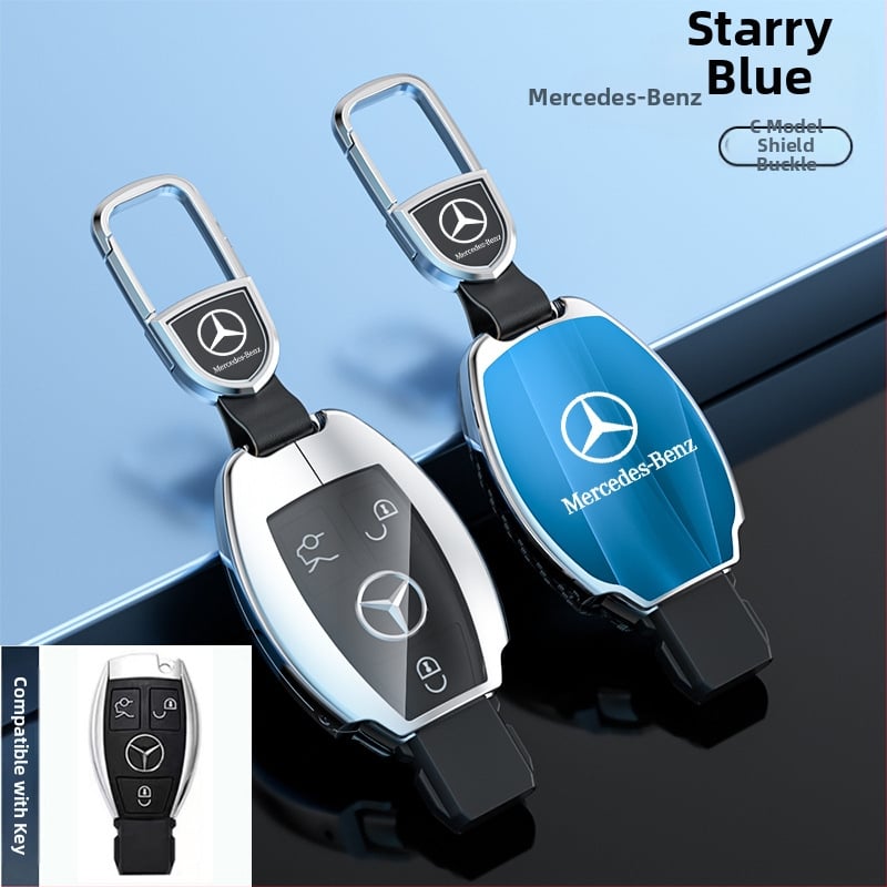 Atslēgu korpuss Mercedes-Benz modeļiem: S‑klase Maybach, C‑klase (C200L), E260L, E300L, GLB, GLC260L; cinka sakausējums; vienkāršs stils
