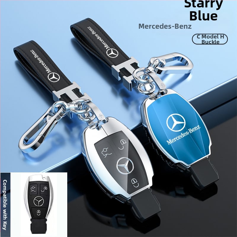 Atslēgu korpuss Mercedes-Benz modeļiem: S‑klase Maybach, C‑klase (C200L), E260L, E300L, GLB, GLC260L; cinka sakausējums; vienkāršs stils