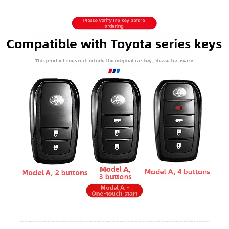 Toyota võtmeümbris Camry, Corolla, Levin, Avalon, Highlander, RAV4, CH-R mudelitele • ABS materjal • lihtne stiil