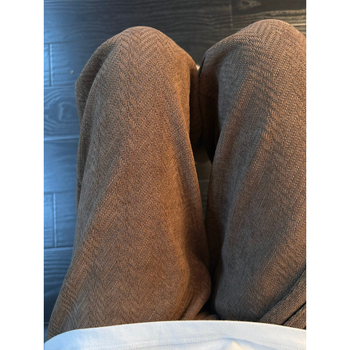 Vīriešu herringbone sporta bikses, taisnas kājas, viduklis vidējais, rāvējslēdzējs, biezs silts audums