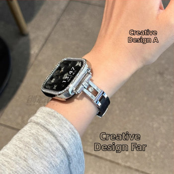 Kovový remienok pre Xiaomi Mi Band 8/9 Pro a Redmi Watch 4/5 – módny štýl so krištáľovými kamienkami, spona s kolíkom, hmotnosť približne 30 g