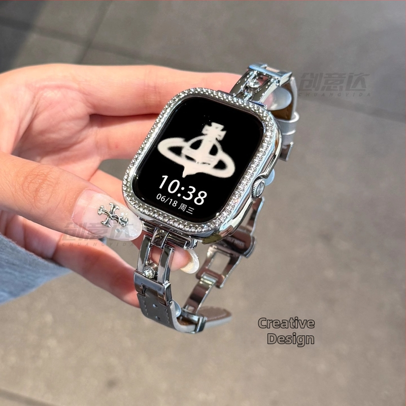 Kovový remienok pre Xiaomi Mi Band 8/9 Pro a Redmi Watch 4/5 – módny štýl so krištáľovými kamienkami, spona s kolíkom, hmotnosť približne 30 g