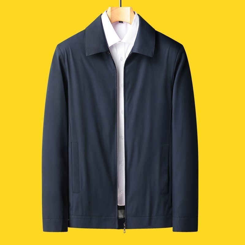 Talvine paks puuvillane jope lapell ja tõmblukuga